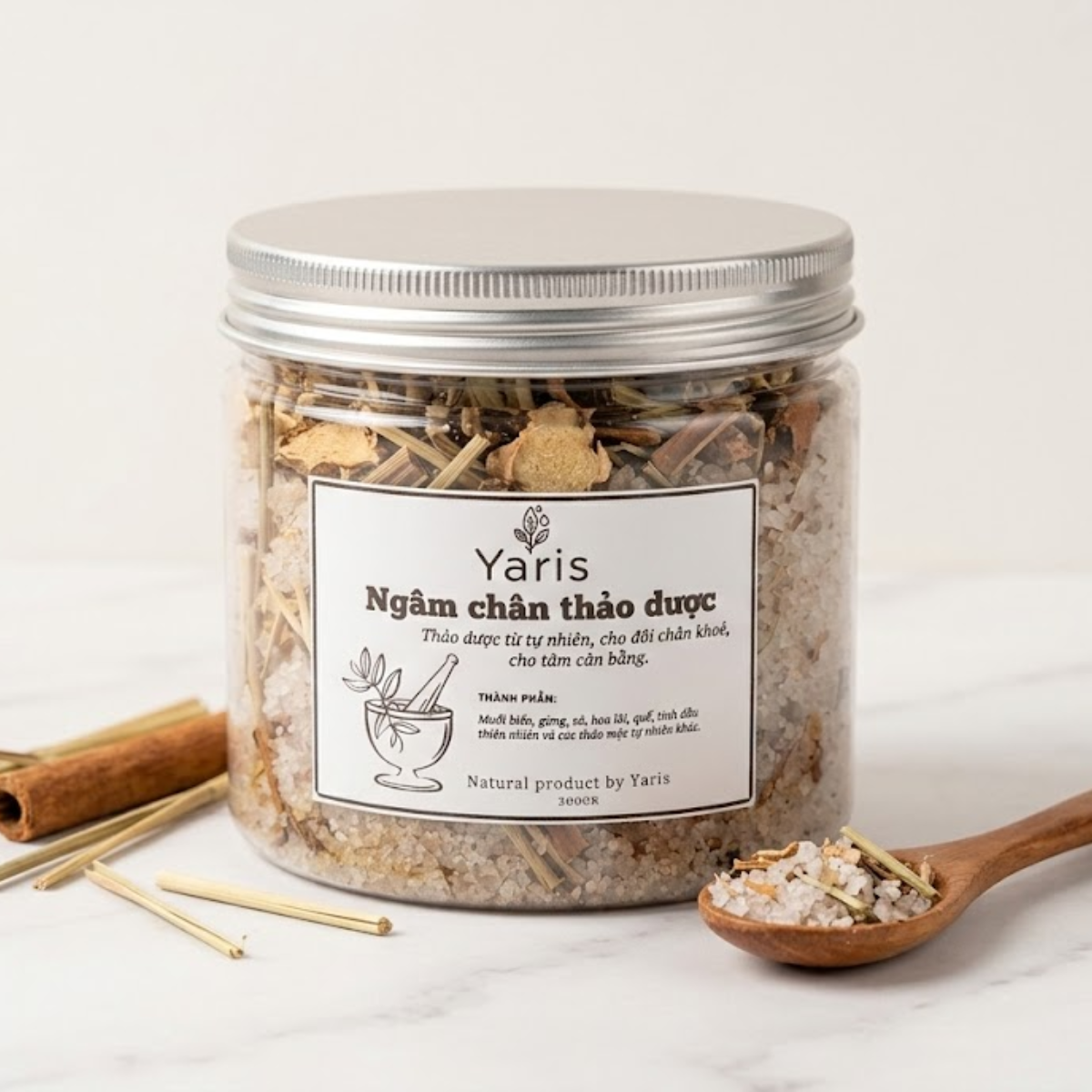 Muối ngâm chân thảo mộc Yaris 350gr