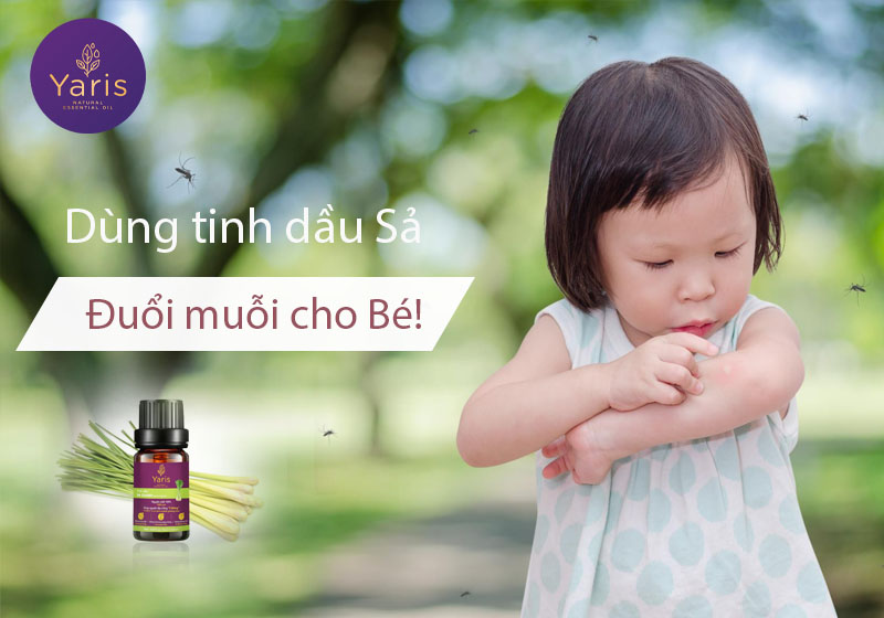 Cách sử dụng Tinh dầu Sả đuổi muỗi cho Bé an toàn và hiệu quả